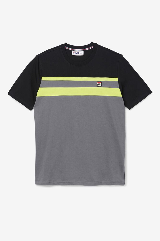 Fila Dover Grey T-Shirt Mens - NZ 56493-IJVM